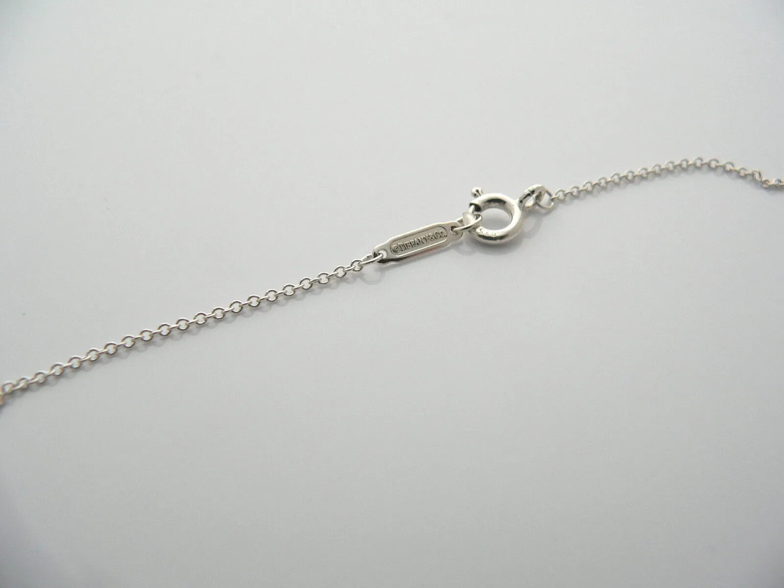 Tiffany Co Silver Return to Tiffany Heart Key Necklace Pendant Charm Gift Love