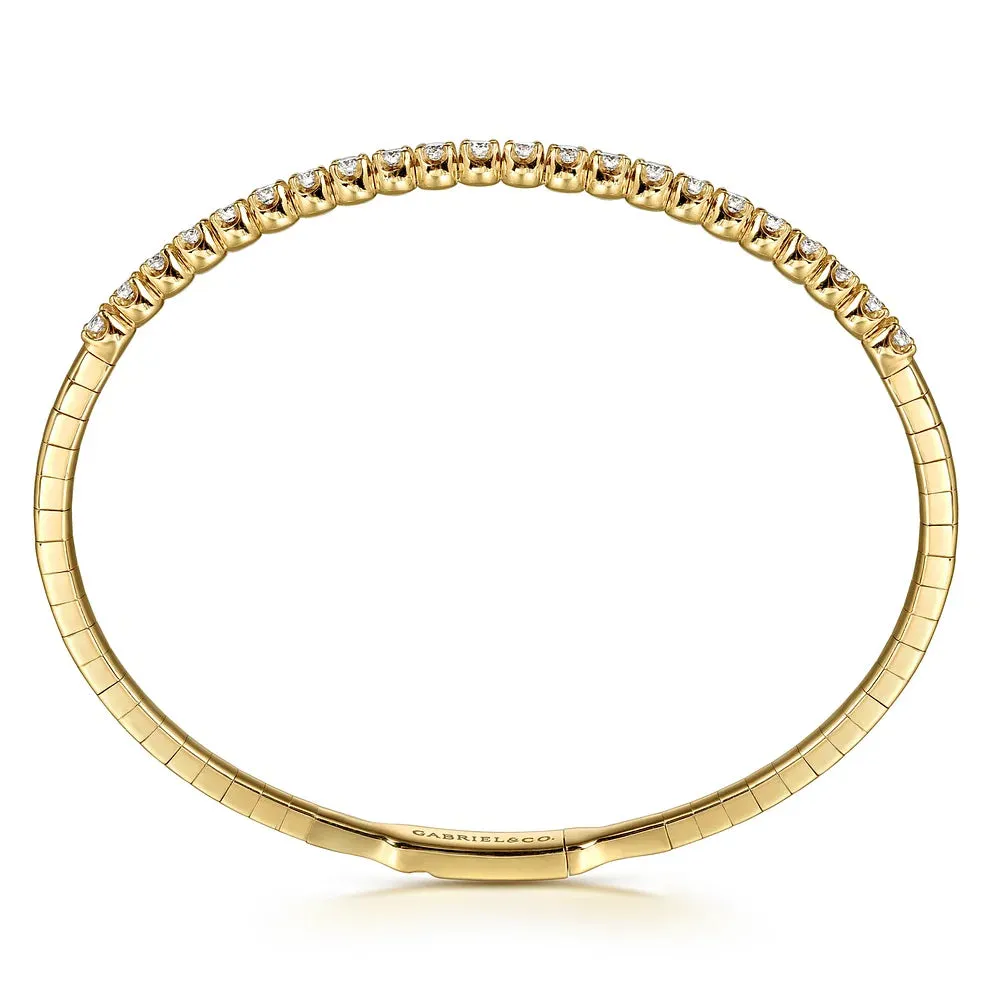 Tiger Claw Set Diamond Split Bangle