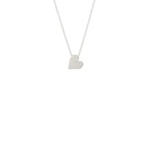 Tiny Silver Heart Necklace