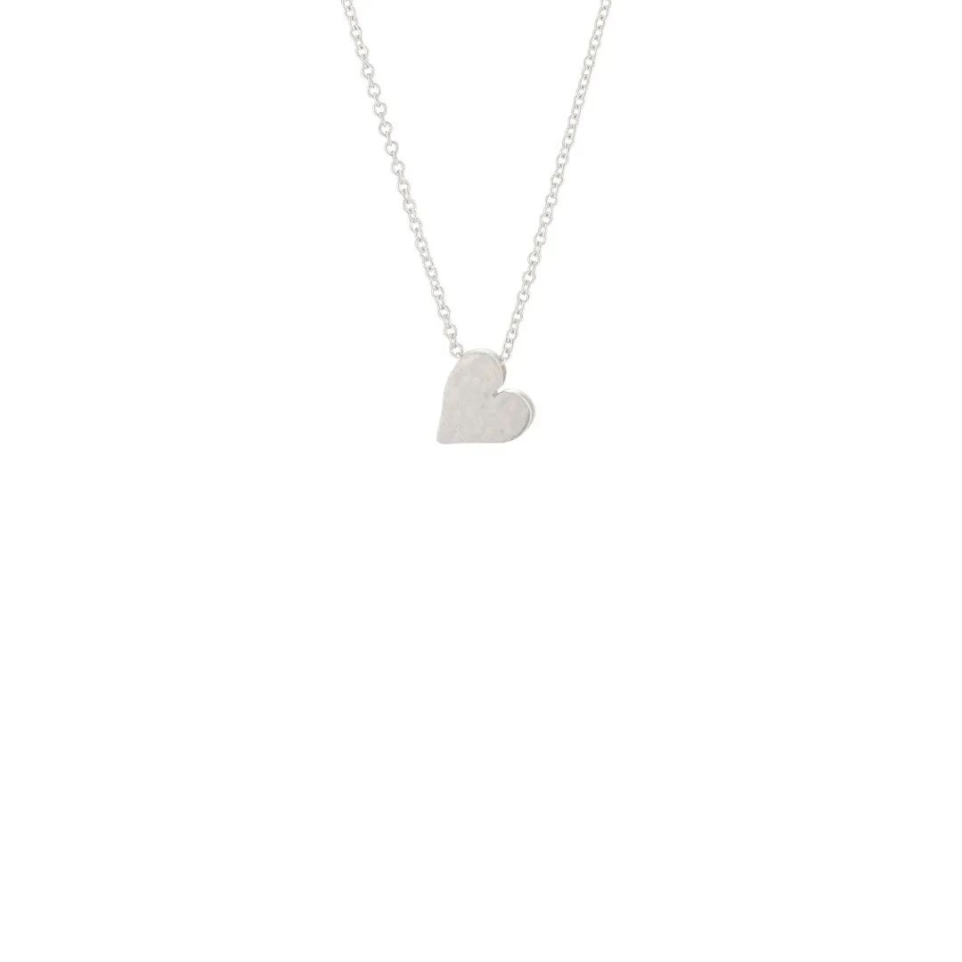 Tiny Silver Heart Necklace