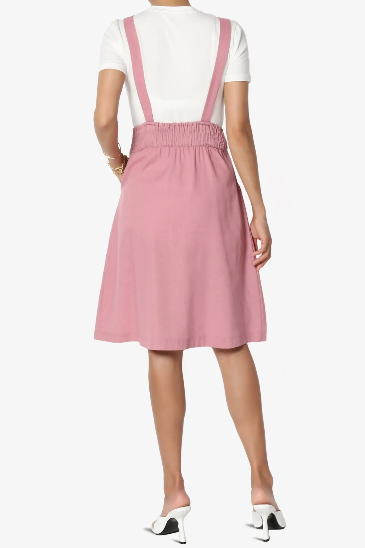 Titus Linen Suspender A-Line Skirt