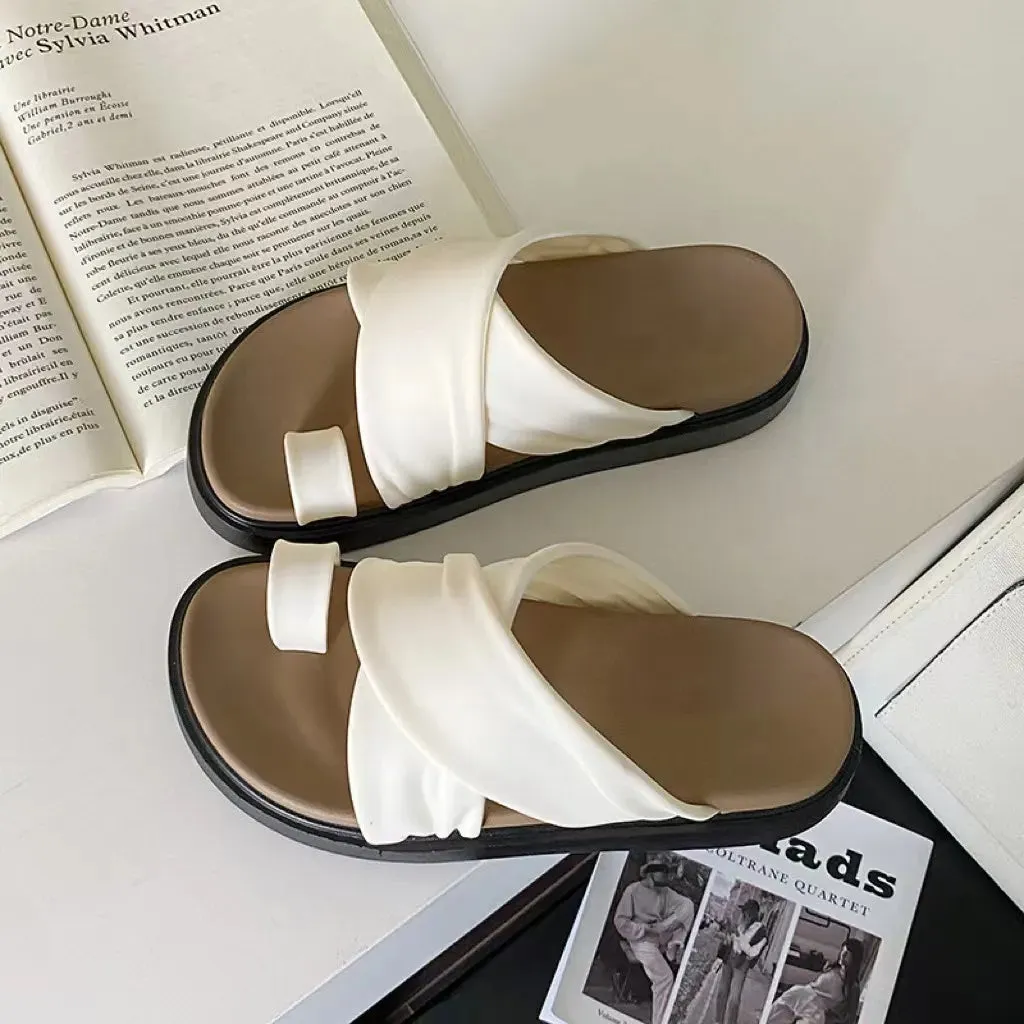 Toe Loop Platform Sandals