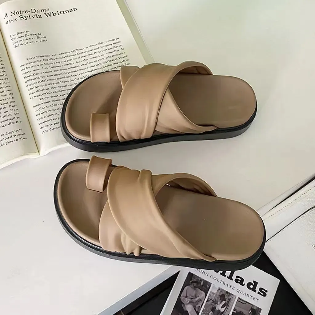 Toe Loop Platform Sandals