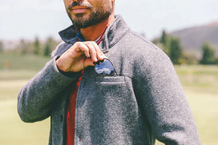 Townsend Felted Wool Peacoat - Shadow Heather