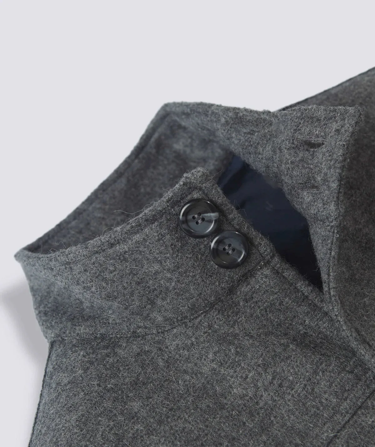 Townsend Felted Wool Peacoat - Shadow Heather
