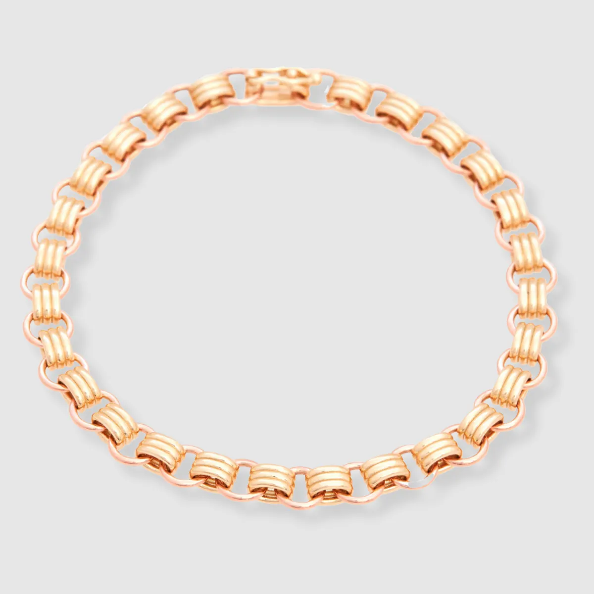 Triple Chain Bracelet 18K Yellow Gold, Small Link, 7"