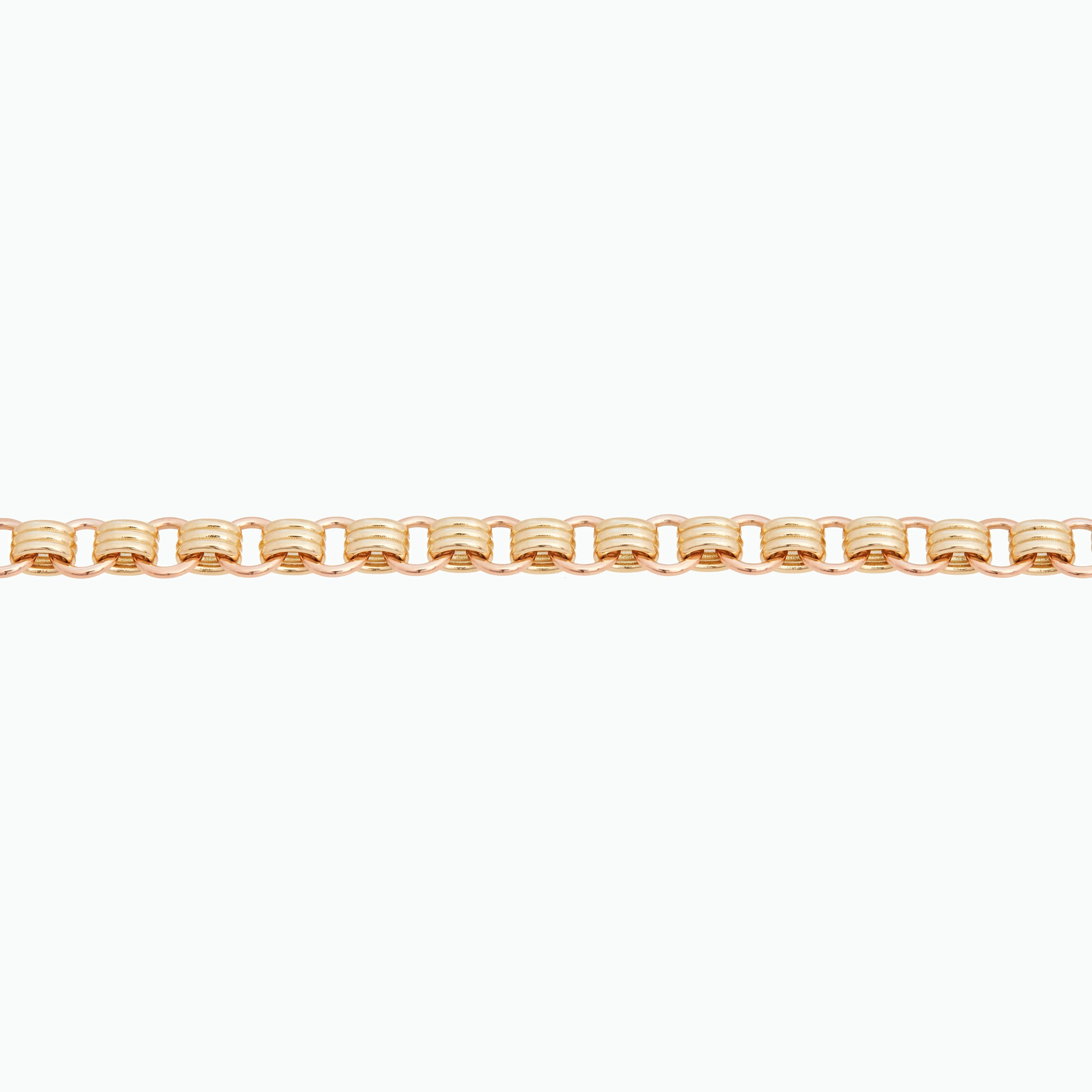 Triple Chain Bracelet 18K Yellow Gold, Small Link, 7"