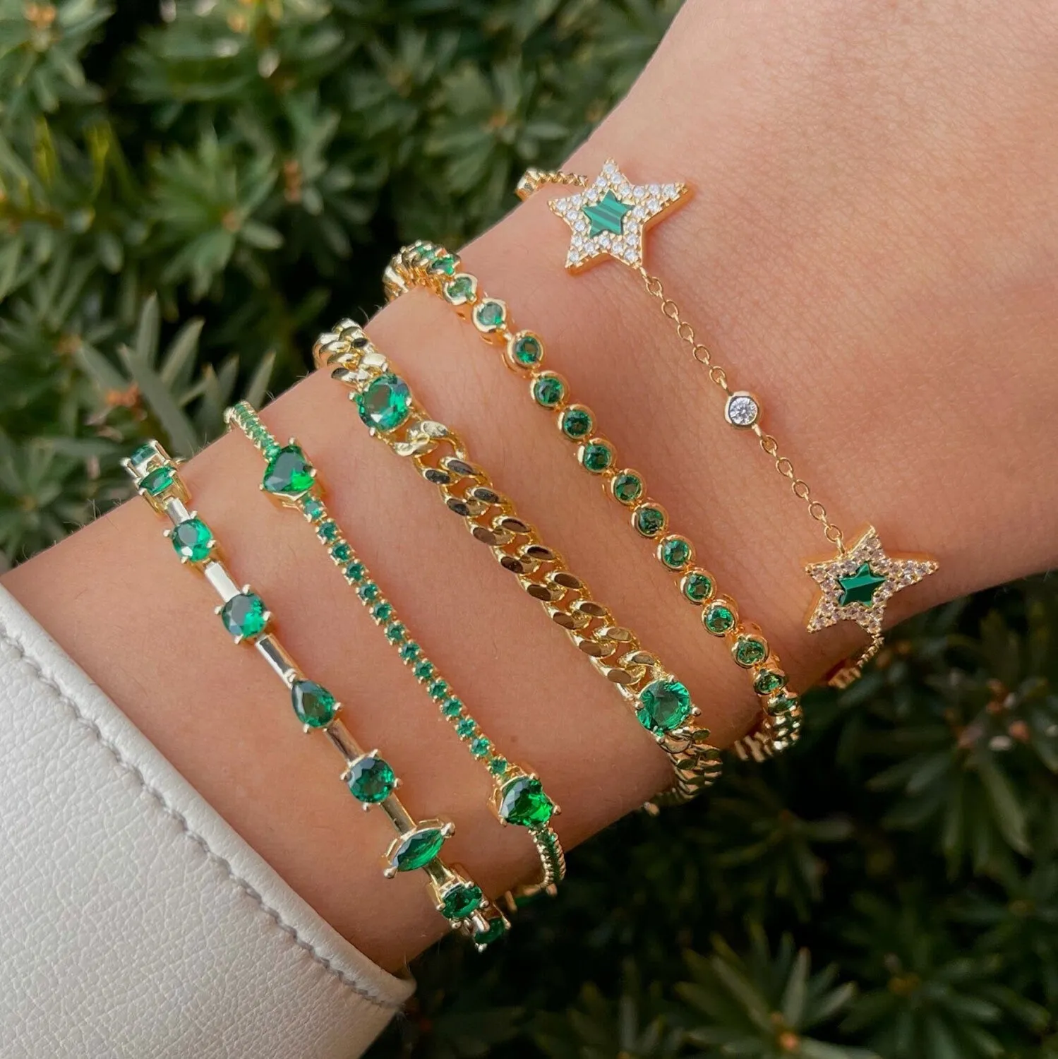 Triple CZ Cuban Chain Bracelet
