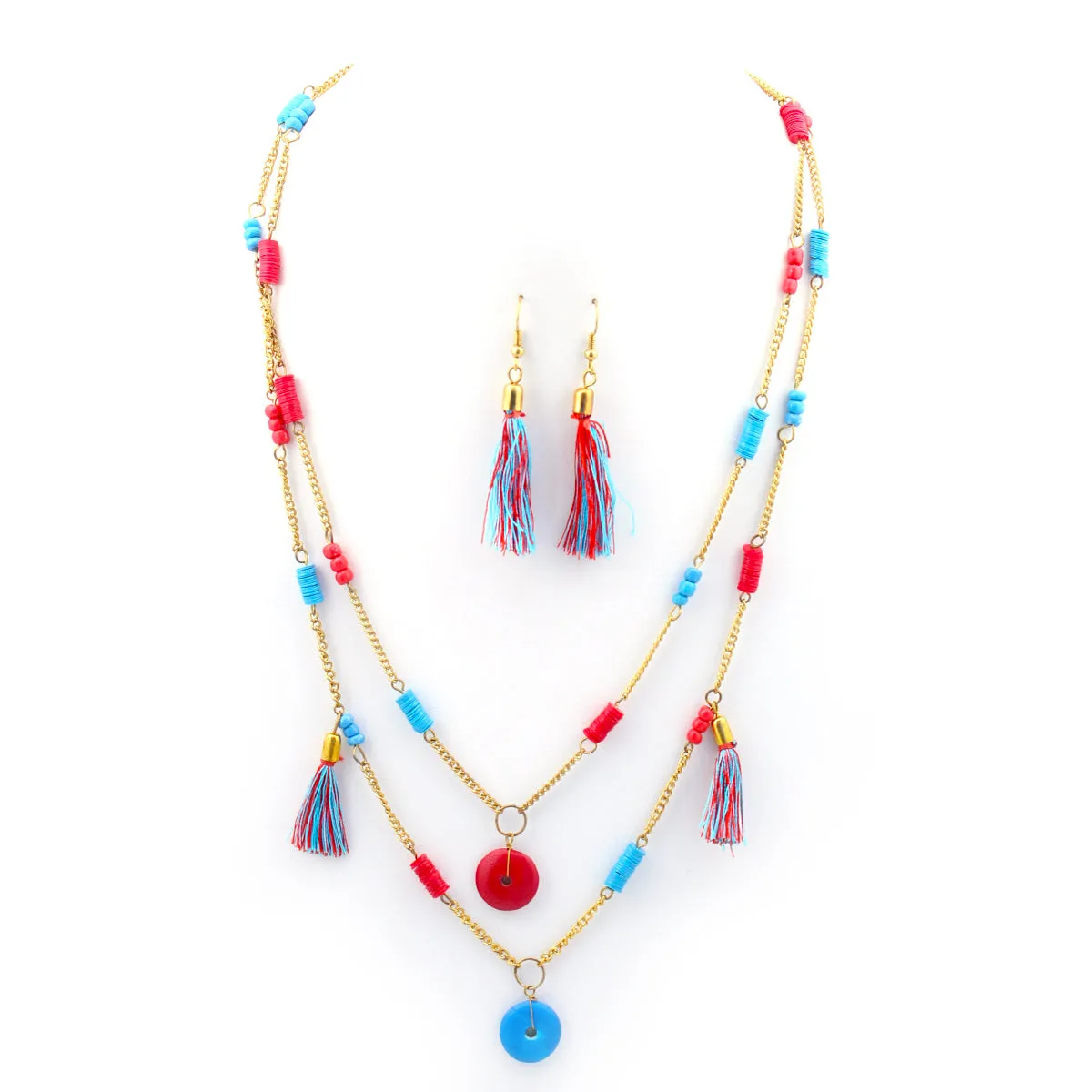 TURQUOISE AND CORAL NECKLACES #KBI-NL-K6029-TC (BC2)