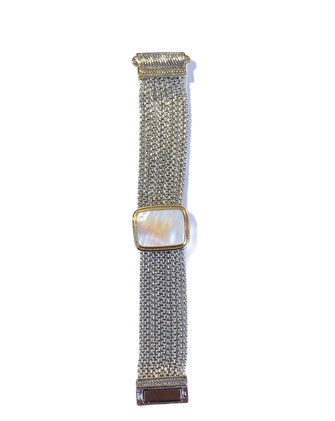 TWO TONE MOTHER OF PEARL MULTI STRANDS MAGNETIC CLASP BRACELET#12505BR-mop (FF18)