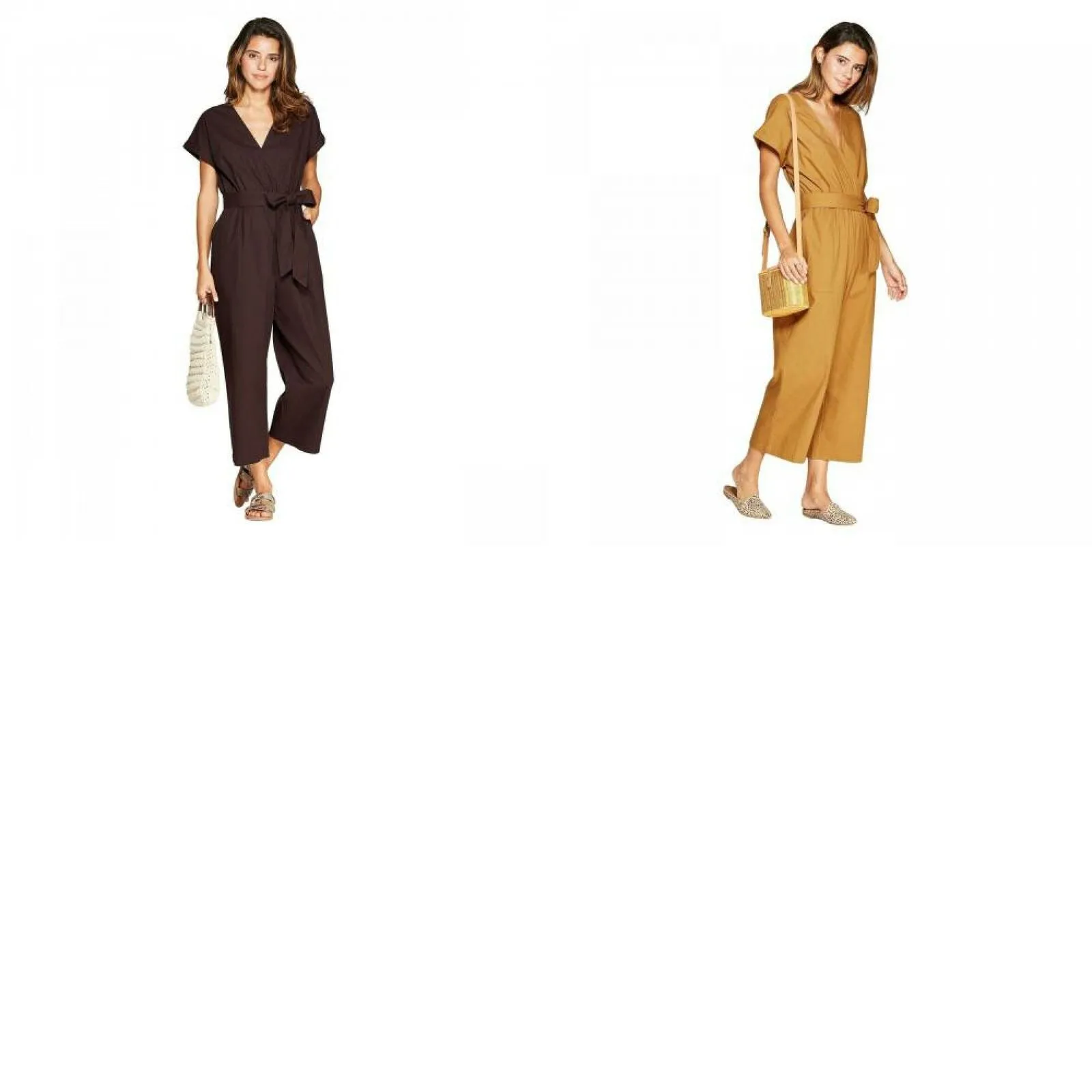 Universal Thread Women's Short Sleeve V-Neck Jumpsuit