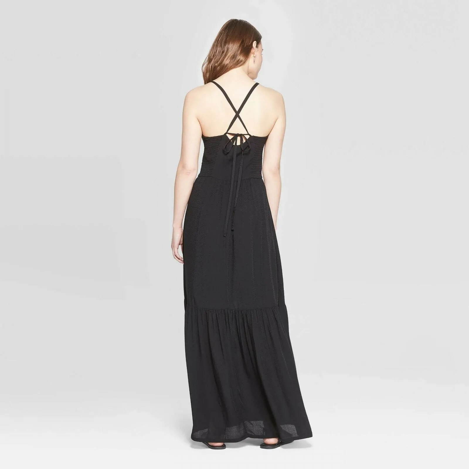 Universal Thread Women's Sleeveless Square Neck Tiered Maxi Dress