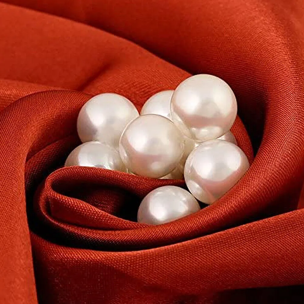 US 40~100Pc 6~12mm Half Hole Faux Pearl Rivet Studs Button DIY Accessories Pearl