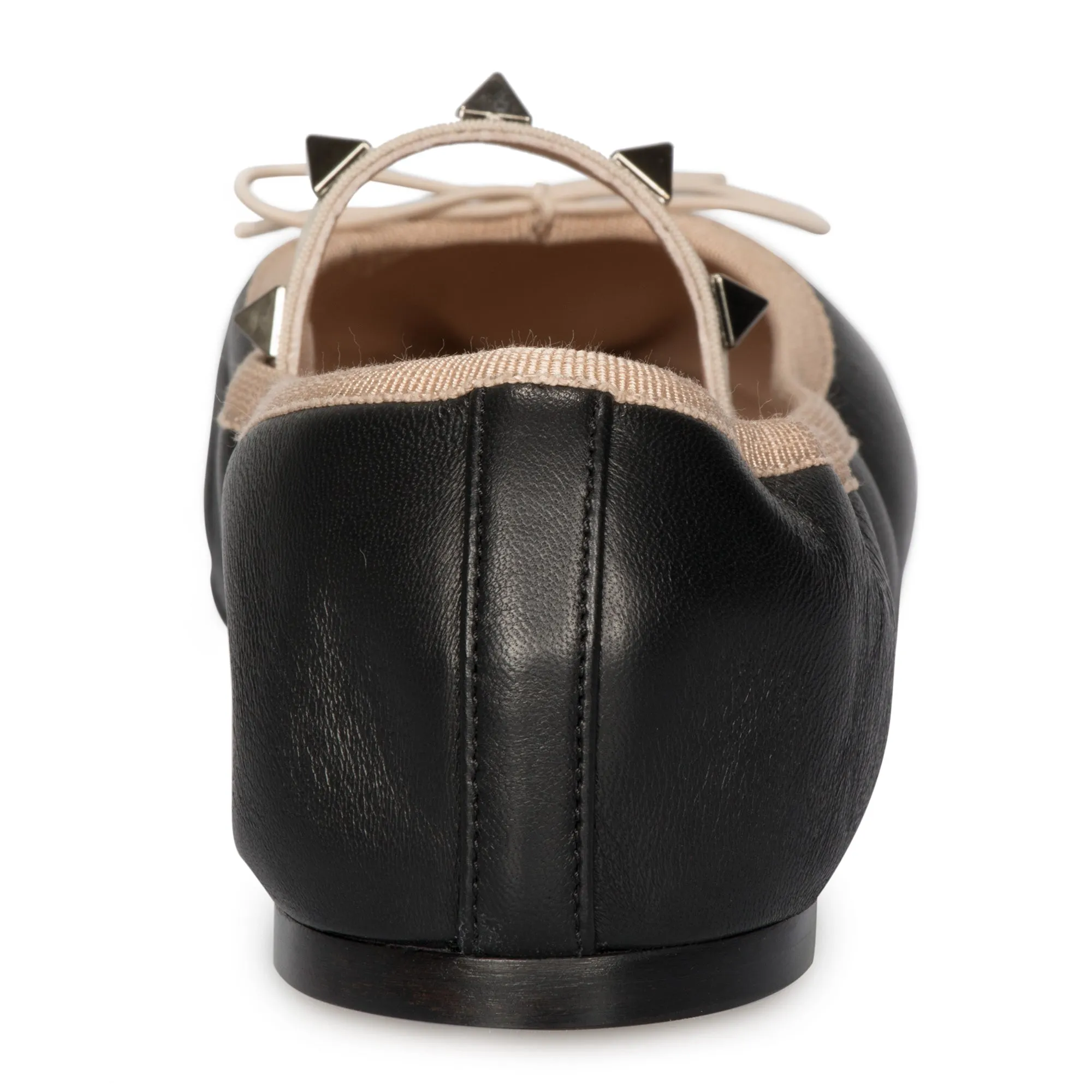 Valentino Rockstud Ballerina Flats in Black