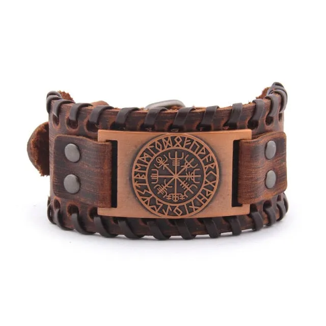 Vegvisir Leather Bracelet