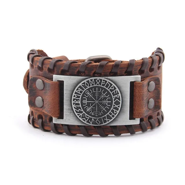 Vegvisir Leather Bracelet