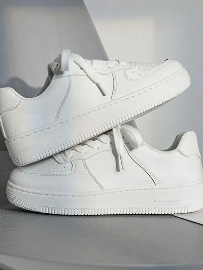 Vetersluitende platform schoenen met ronde neus