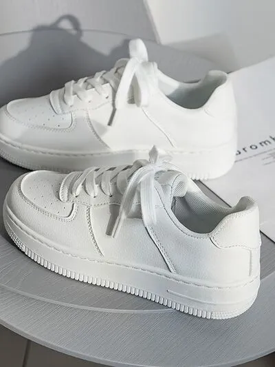 Vetersluitende platform schoenen met ronde neus