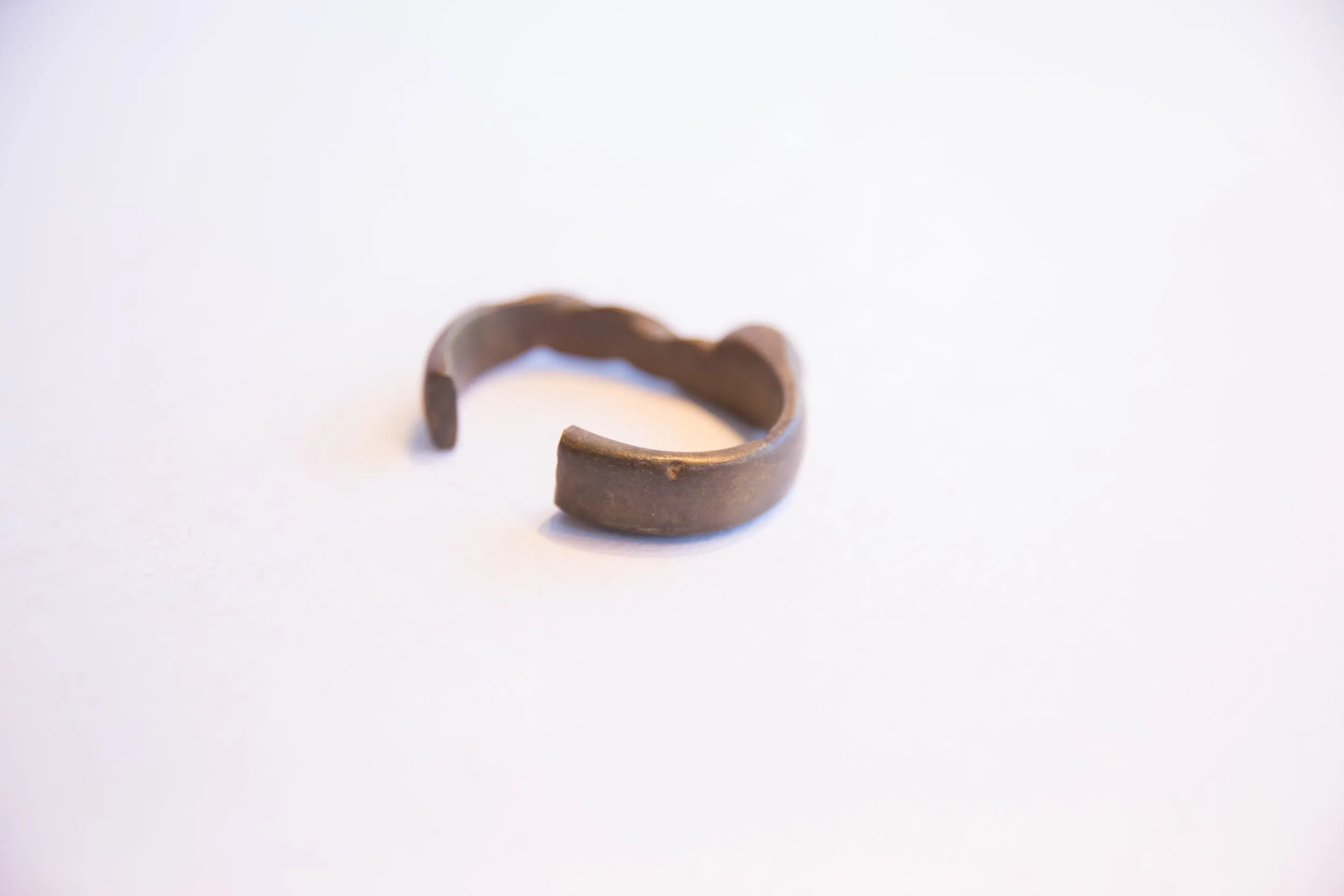 Vintage African Small Abstract Design Cuff Bracelet