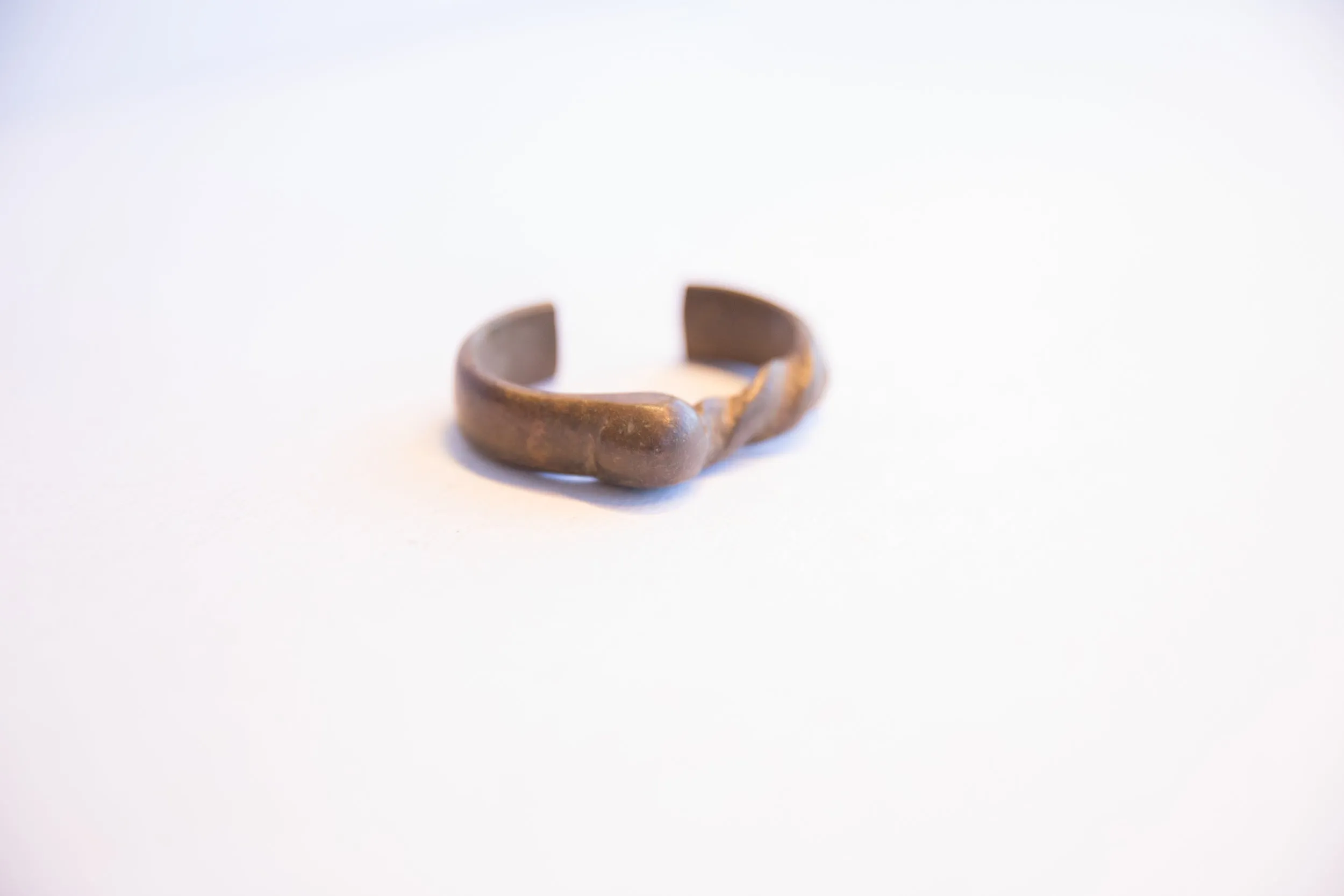 Vintage African Small Abstract Design Cuff Bracelet