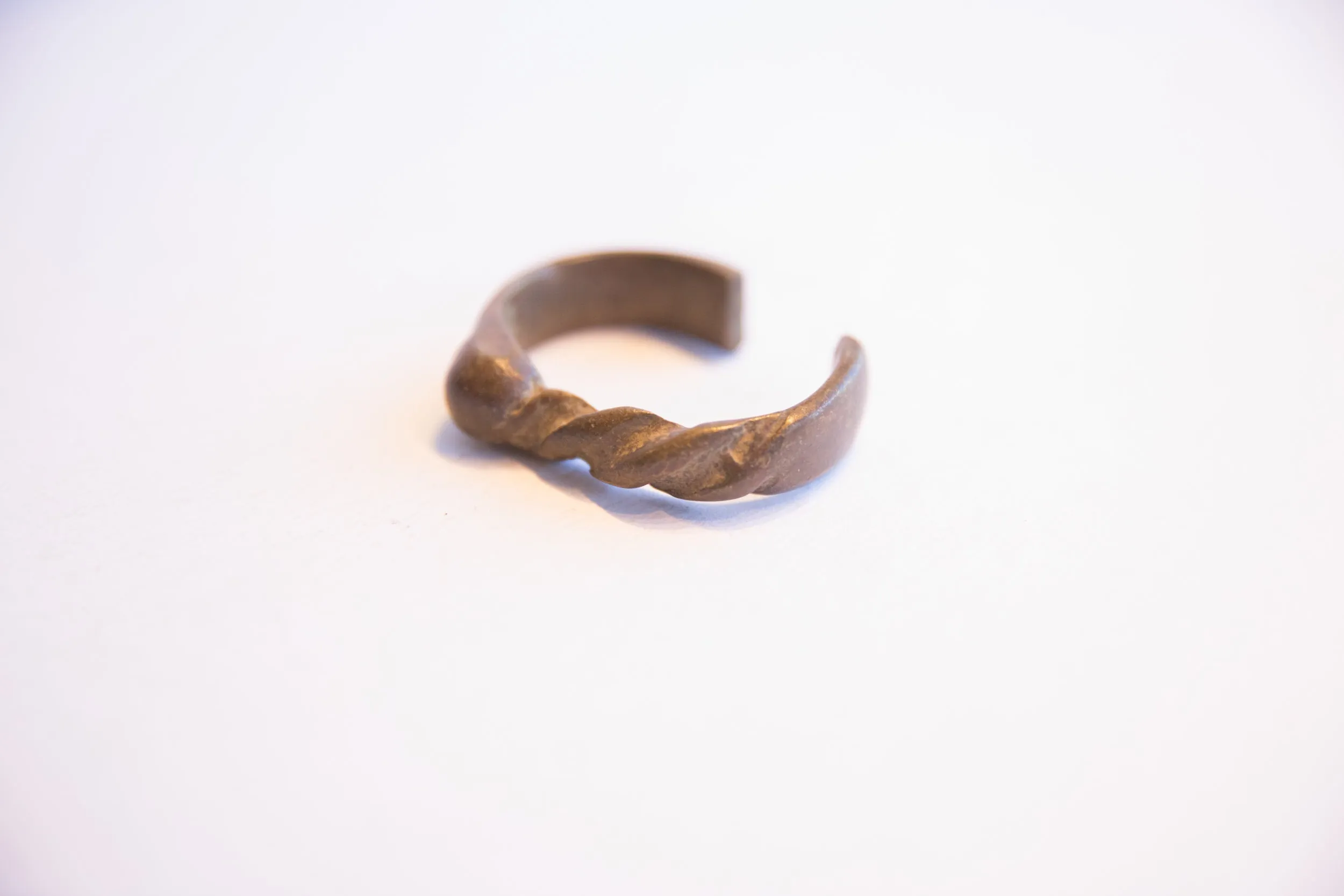 Vintage African Small Abstract Design Cuff Bracelet