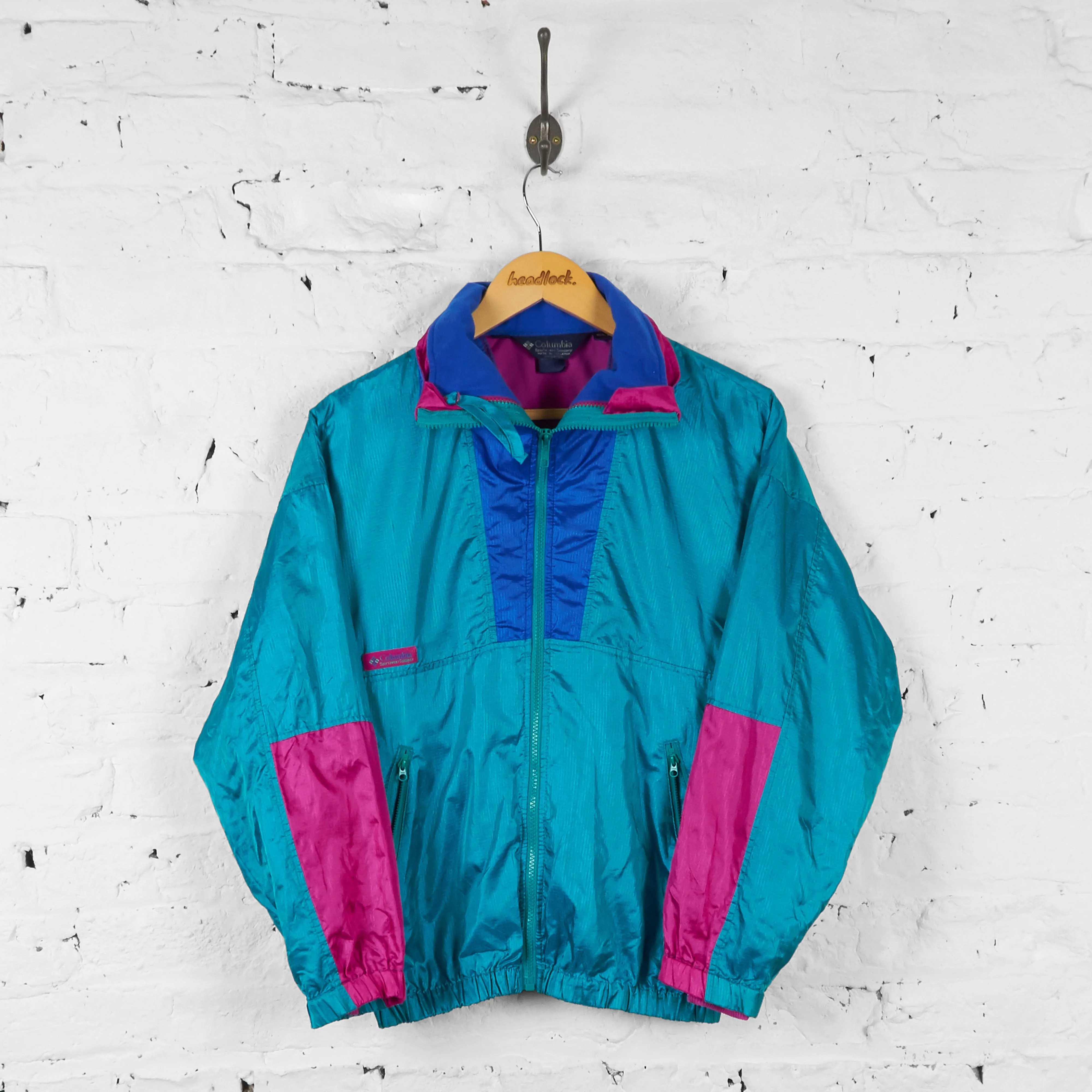 Vintage Columbia Windbreaker Jacket - Blue - S