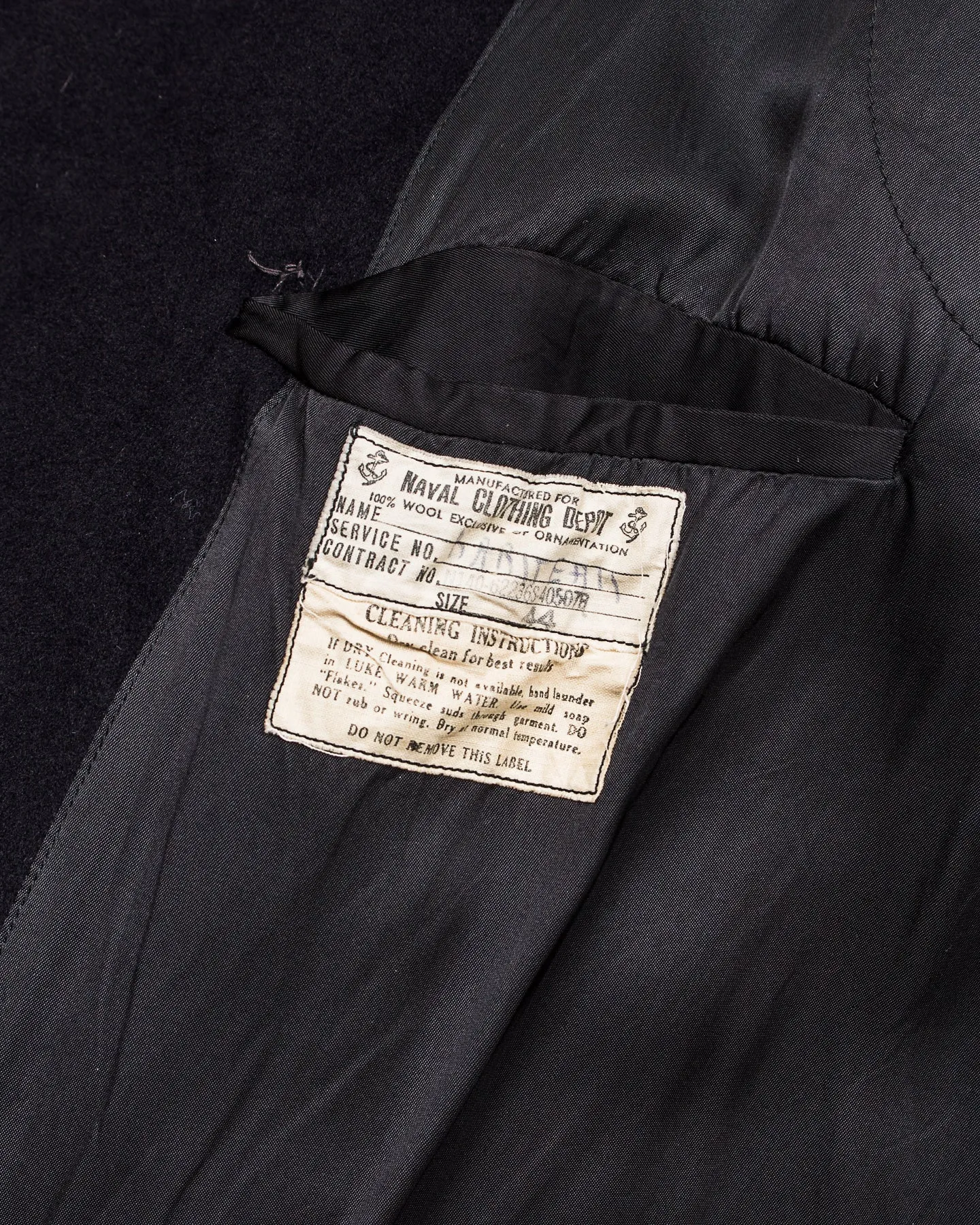 Vintage Original 40/50s WWll USN Wool Pea Coat Size 44