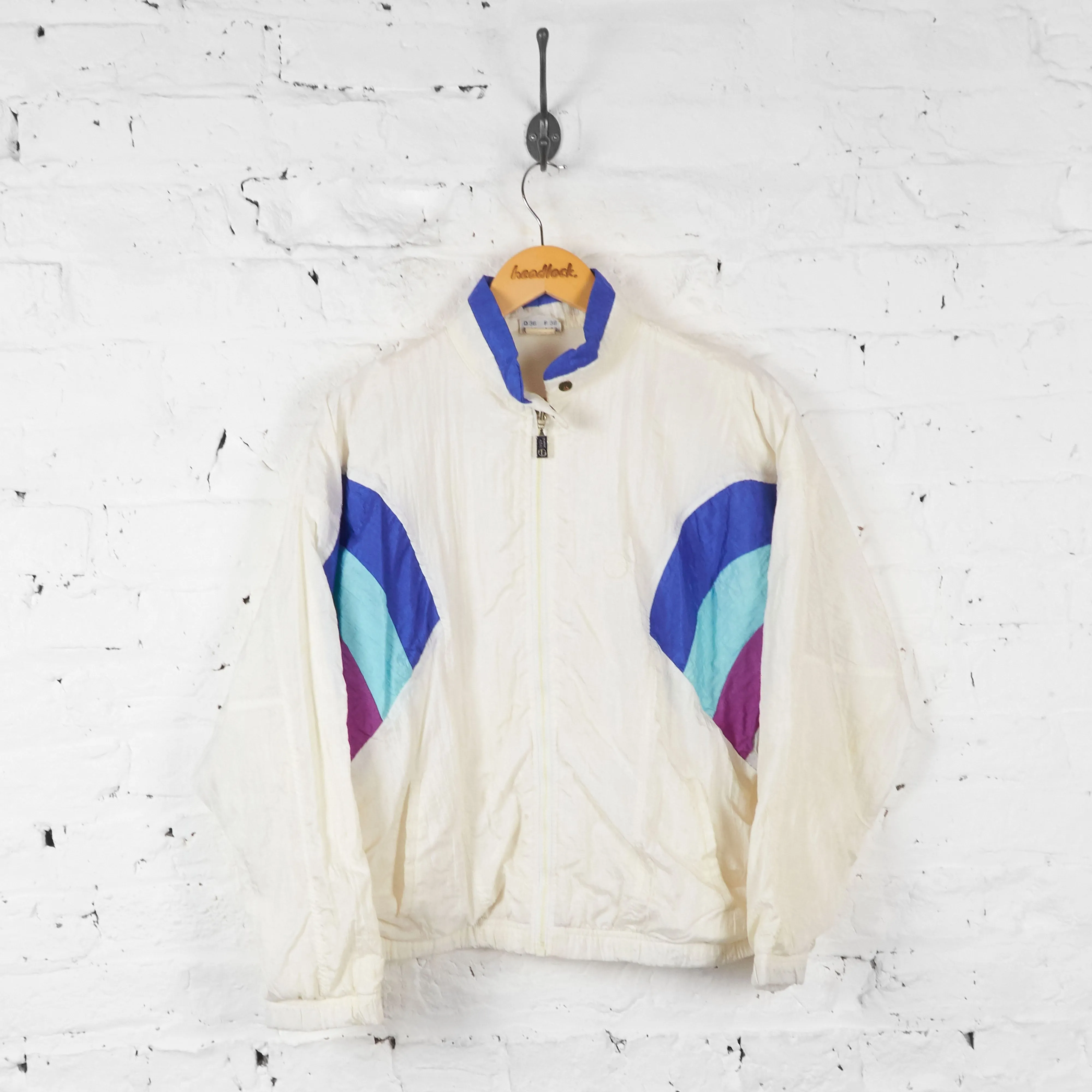Vintage Sergio Tacchini Windbreaker Jacket - White - M