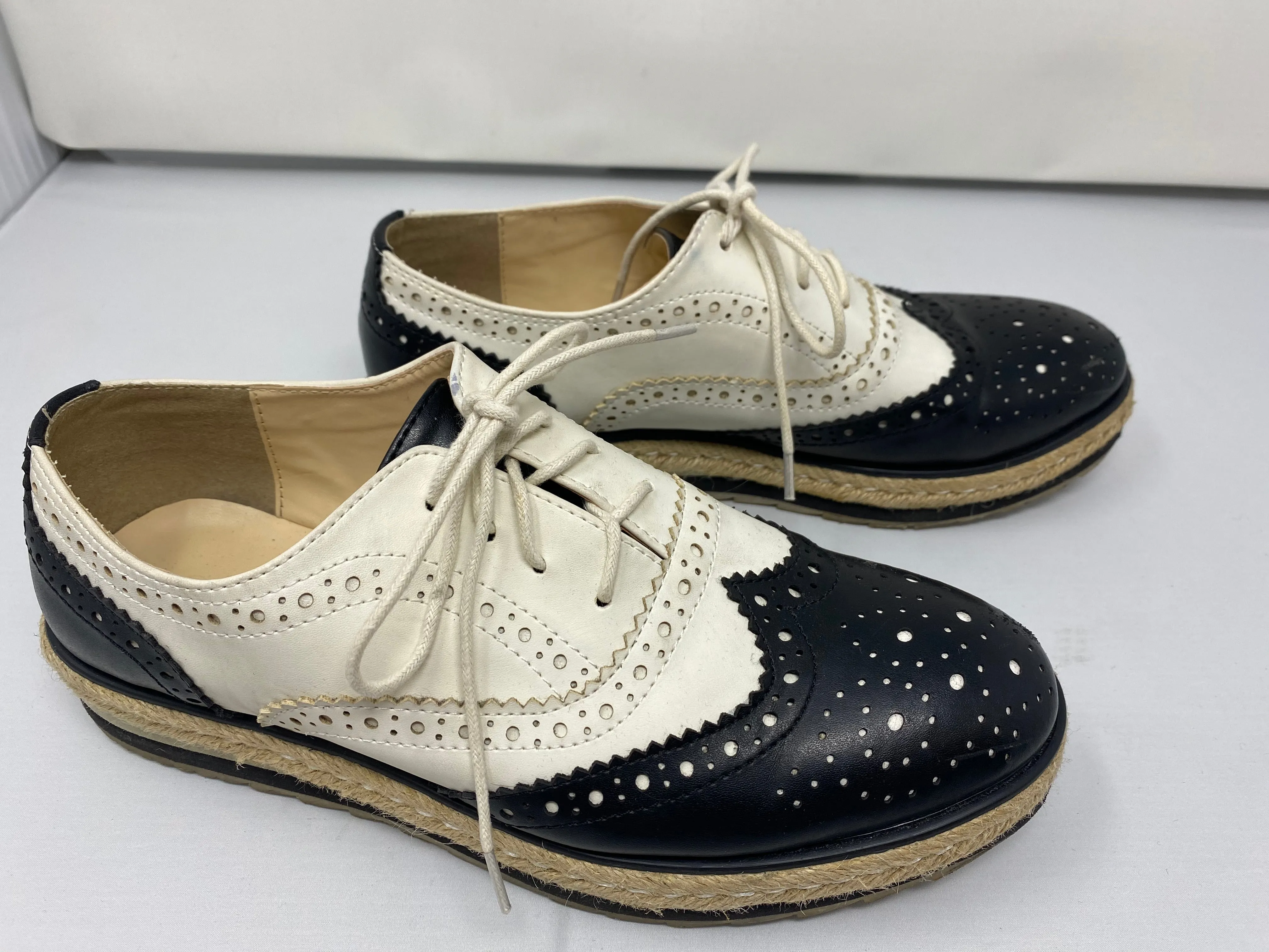 Wanted Wingtip Shoes with Rope Platform