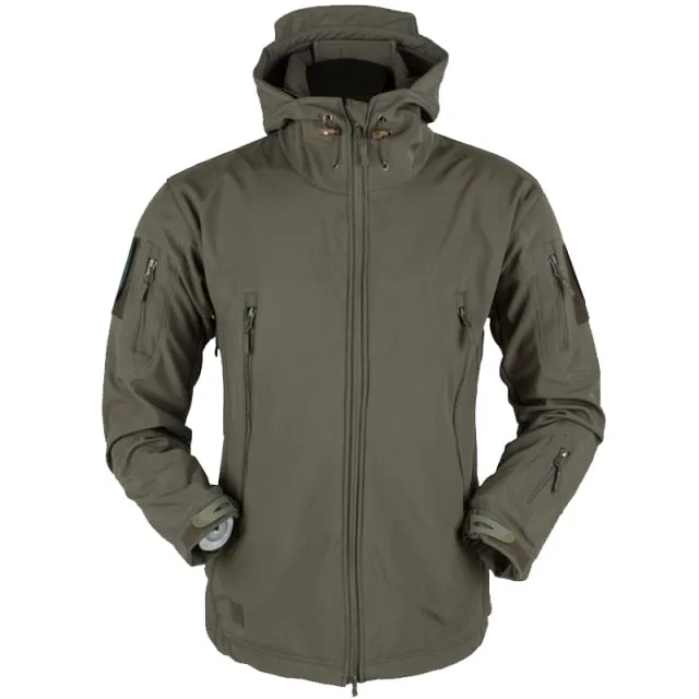Waterproof Outdoors Soft Shell Fleece Hoodie Windbreaker Jacket