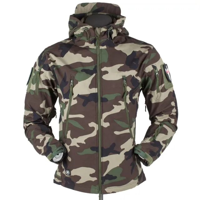 Waterproof Outdoors Soft Shell Fleece Hoodie Windbreaker Jacket