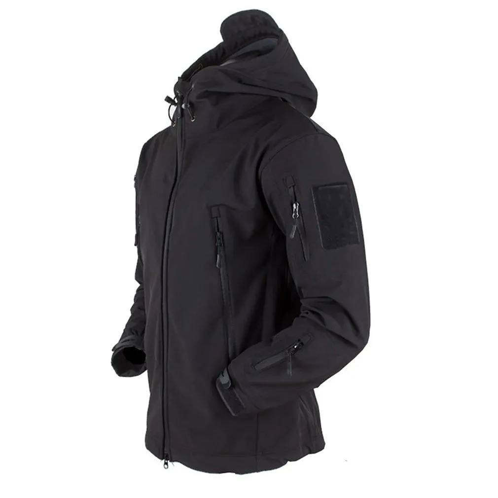 Waterproof Outdoors Soft Shell Fleece Hoodie Windbreaker Jacket