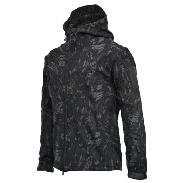 Waterproof Outdoors Soft Shell Fleece Hoodie Windbreaker Jacket