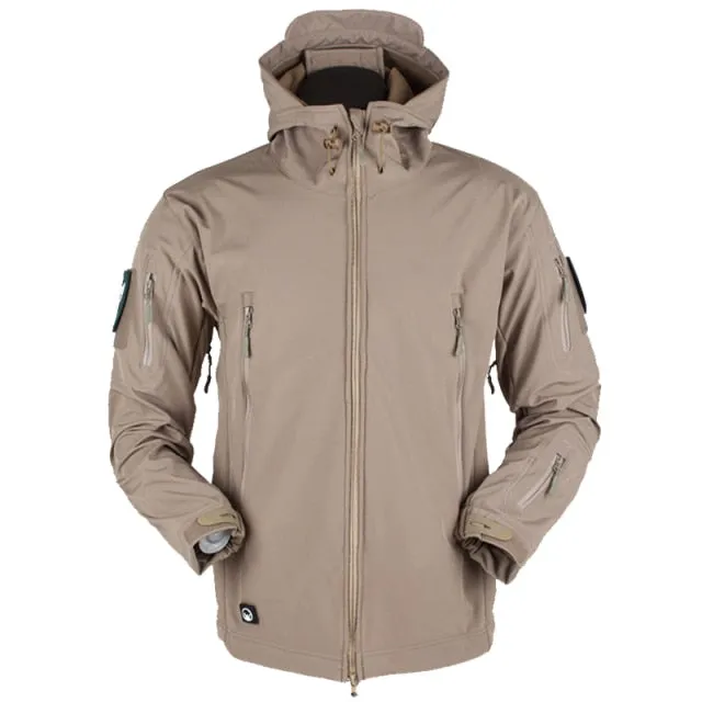 Waterproof Outdoors Soft Shell Fleece Hoodie Windbreaker Jacket