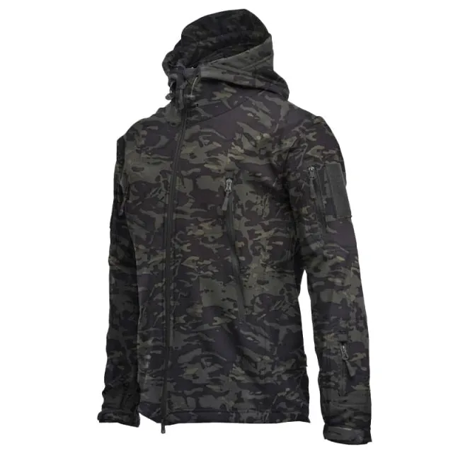 Waterproof Outdoors Soft Shell Fleece Hoodie Windbreaker Jacket