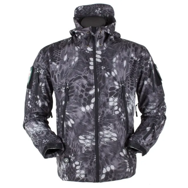Waterproof Outdoors Soft Shell Fleece Hoodie Windbreaker Jacket
