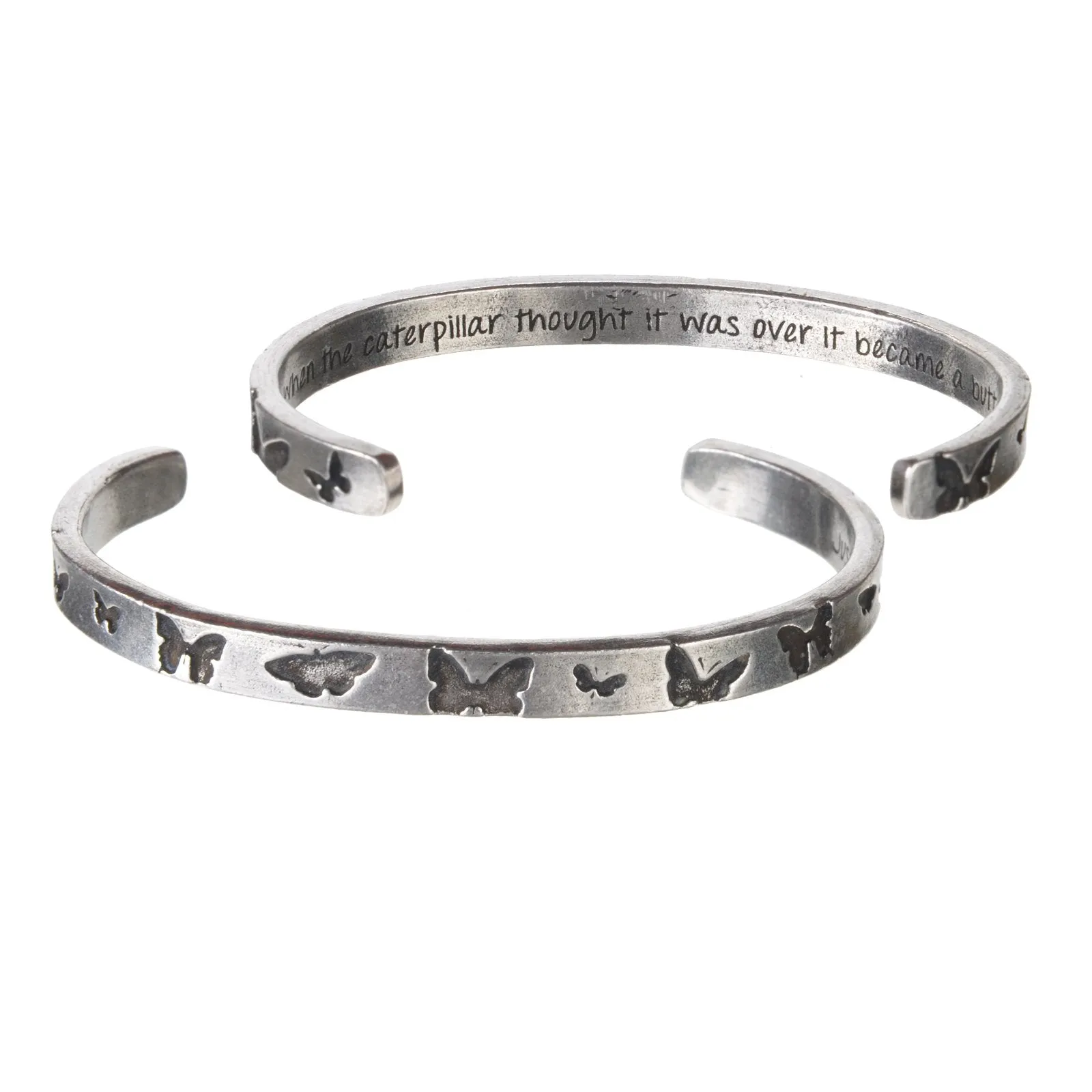 When the Caterpillar thought it was over, it became a Butterfly Quotable Cuff Bracelet