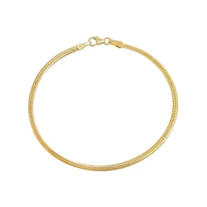 Wide Snake Chain Bracelet 14K