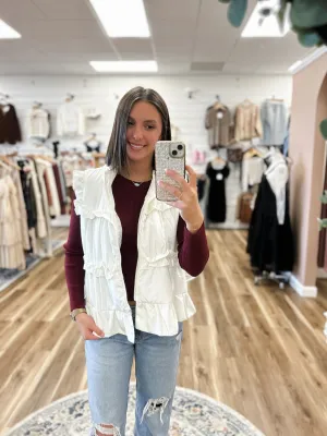 Willa Cream Puffer Vest
