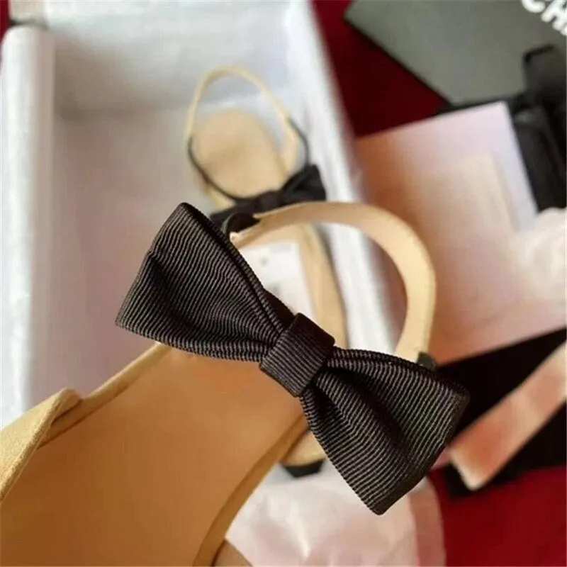 Women flat shoes genuine leather Ankle Bow-knot flats