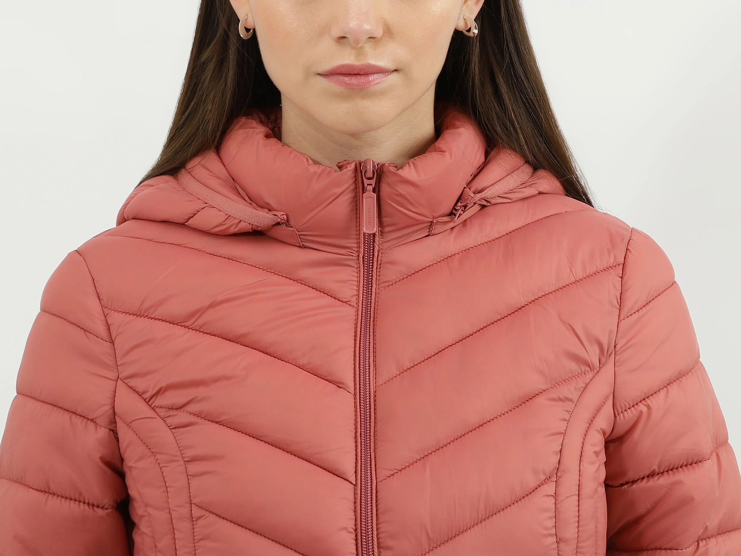 Women Quilted Hooded Neck Jacket