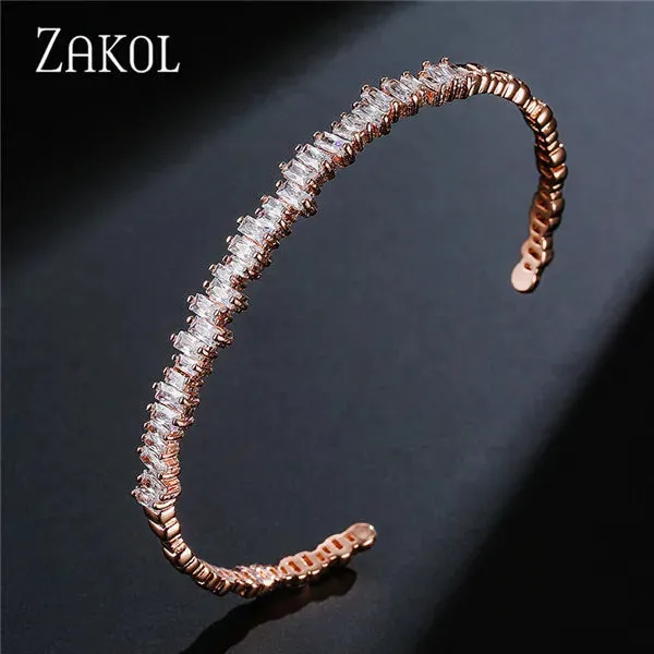 Women's Cubic Zirconia Cuff Bracelets