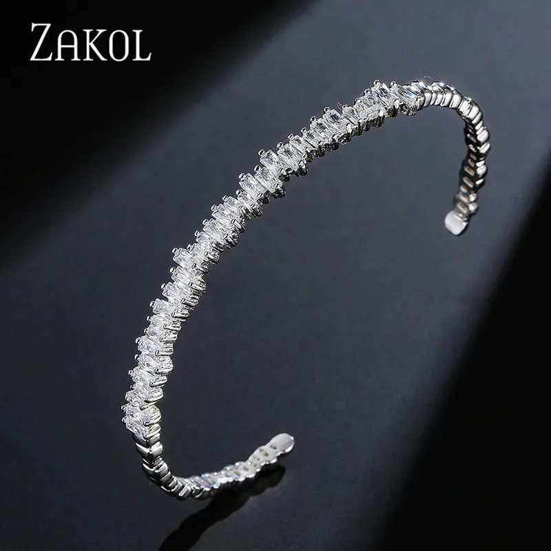 Women's Cubic Zirconia Cuff Bracelets