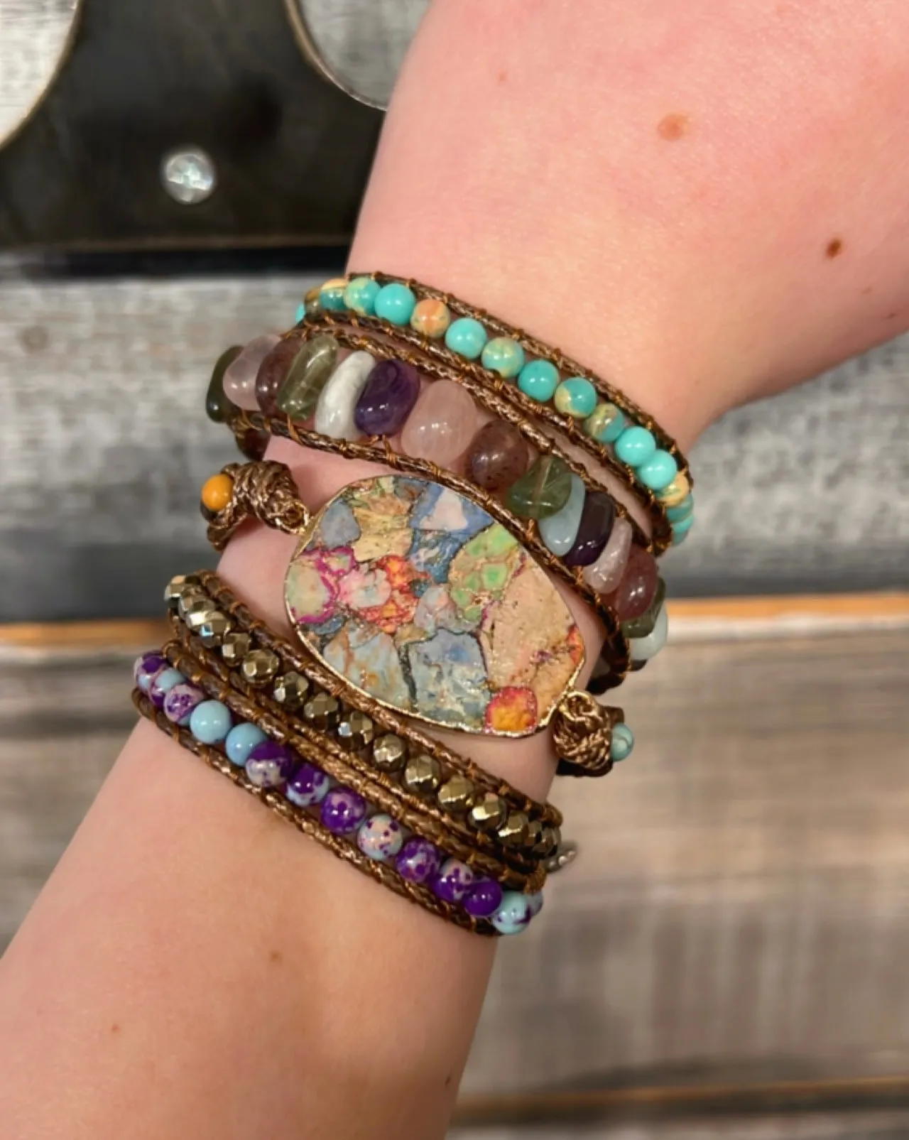 Wrap Stone Bracelet- More Colors