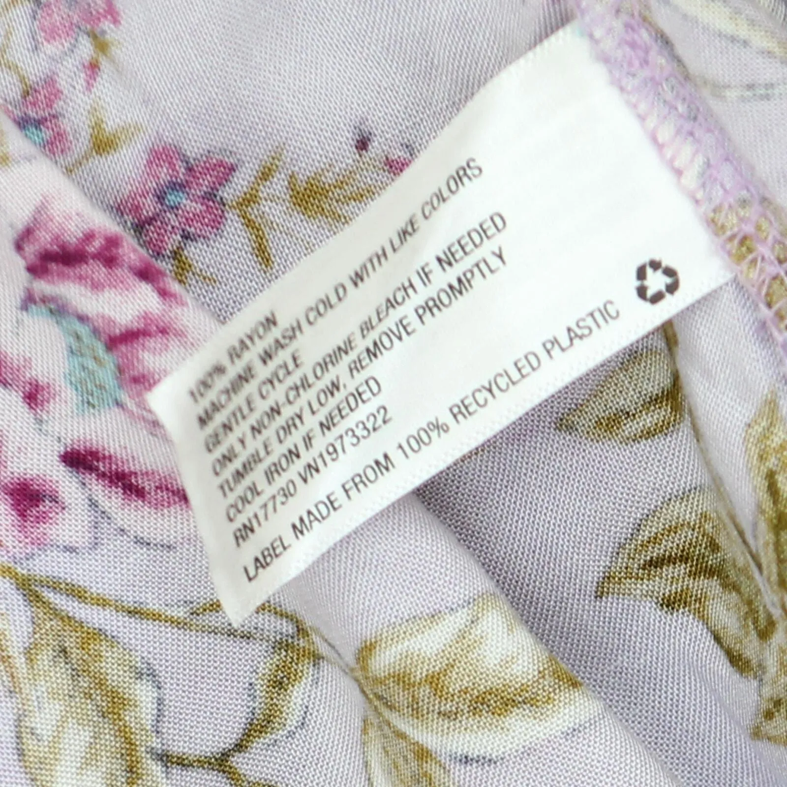 Xhilaration Women's Floral Print Sleeveless Button-Front Belted Dress Lavender S
