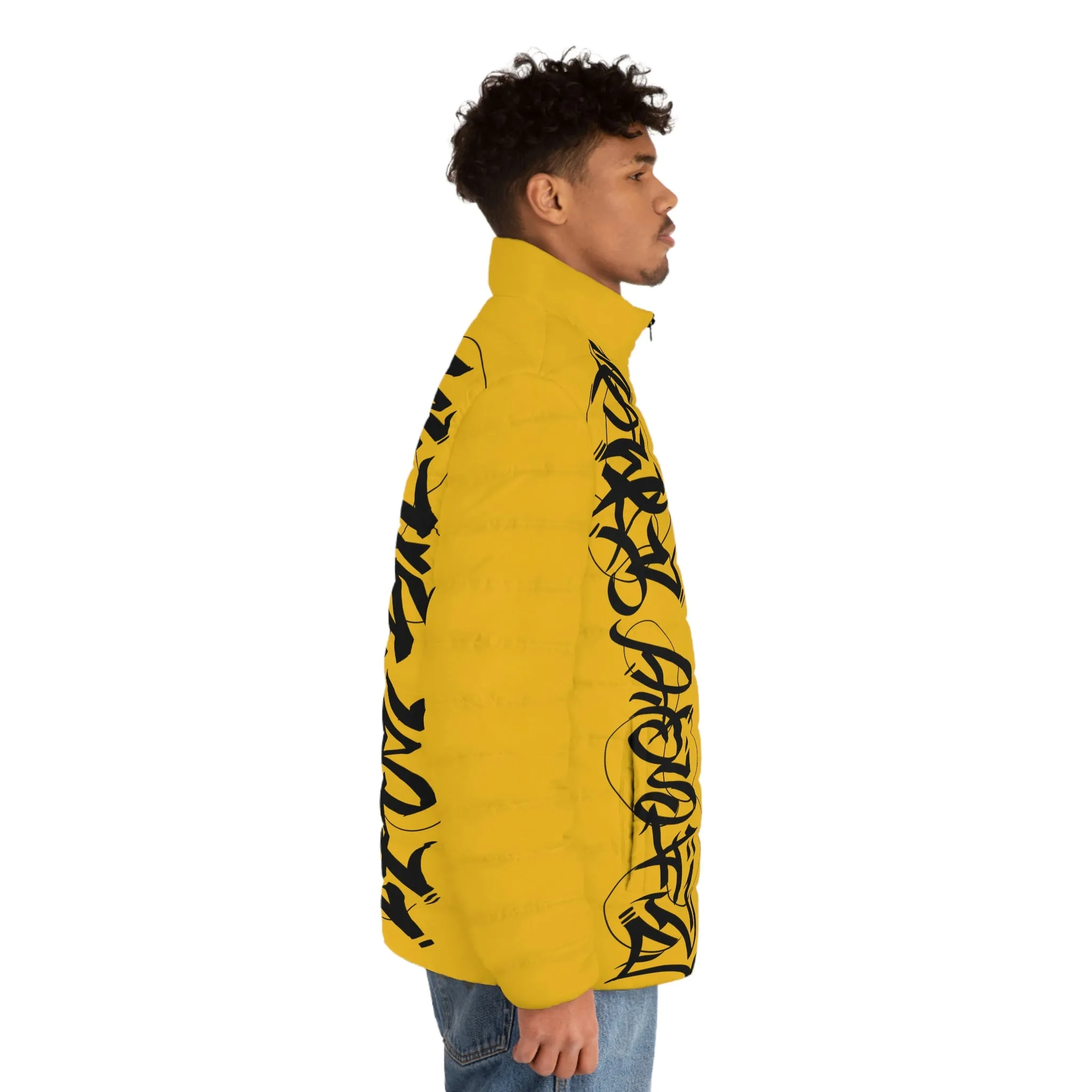 Yellow Graffiti SPDB Men's Puffer