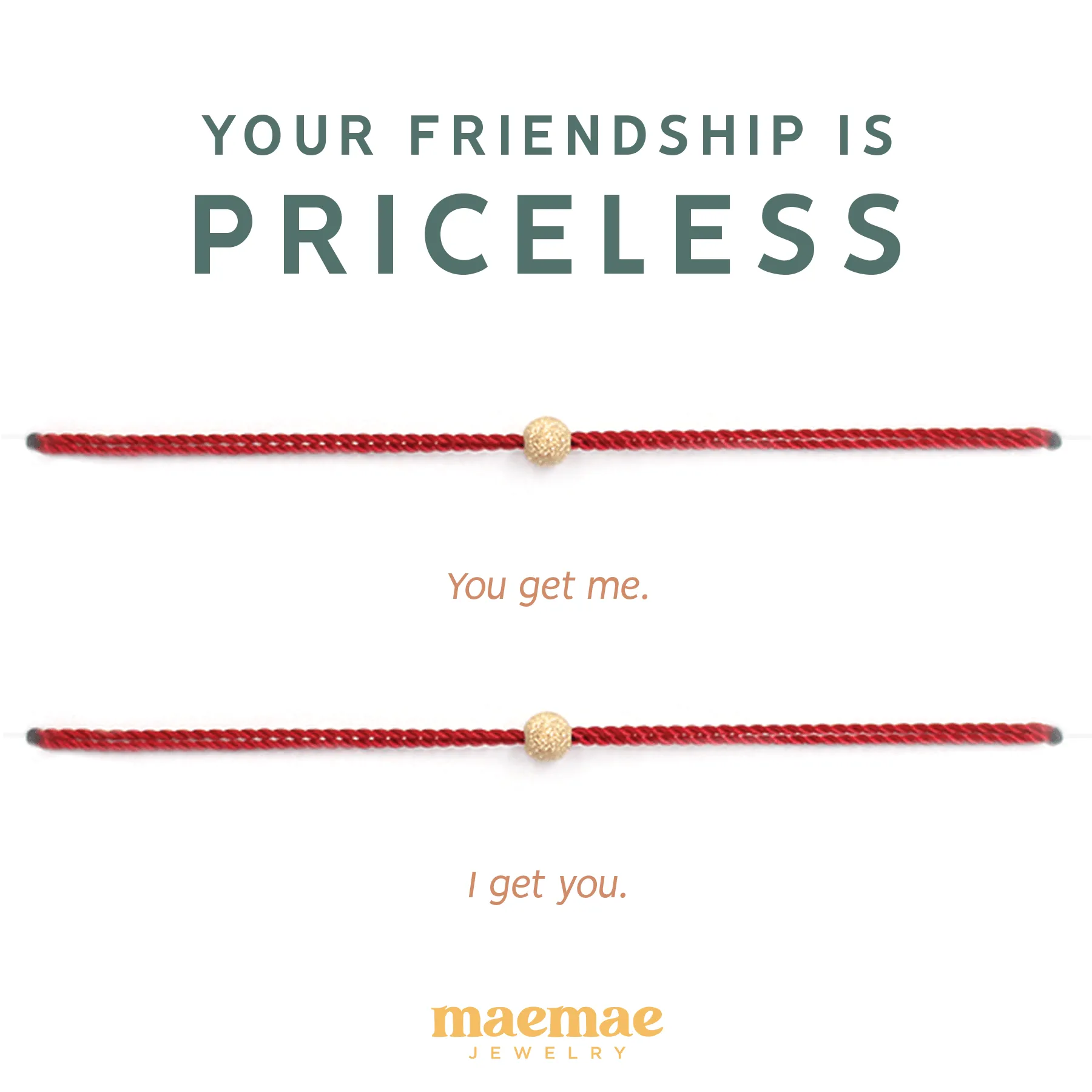 Your Friendship is Priceless 2-Set Bracelets