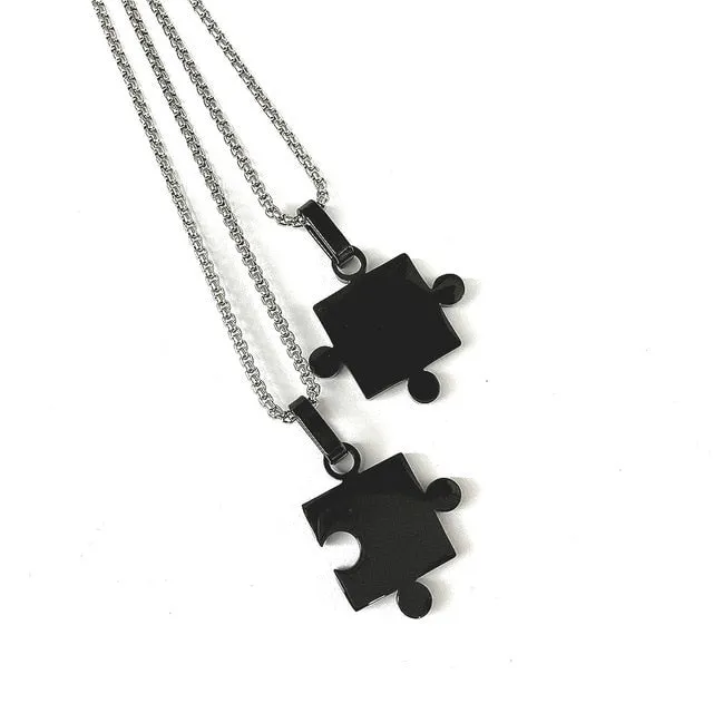 You're My Missing Puzzle Piece Couple Necklaces