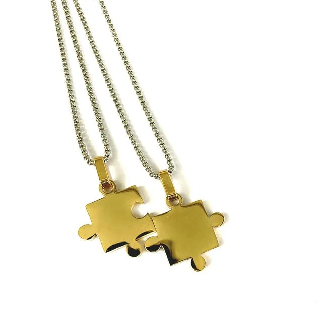 You're My Missing Puzzle Piece Couple Necklaces