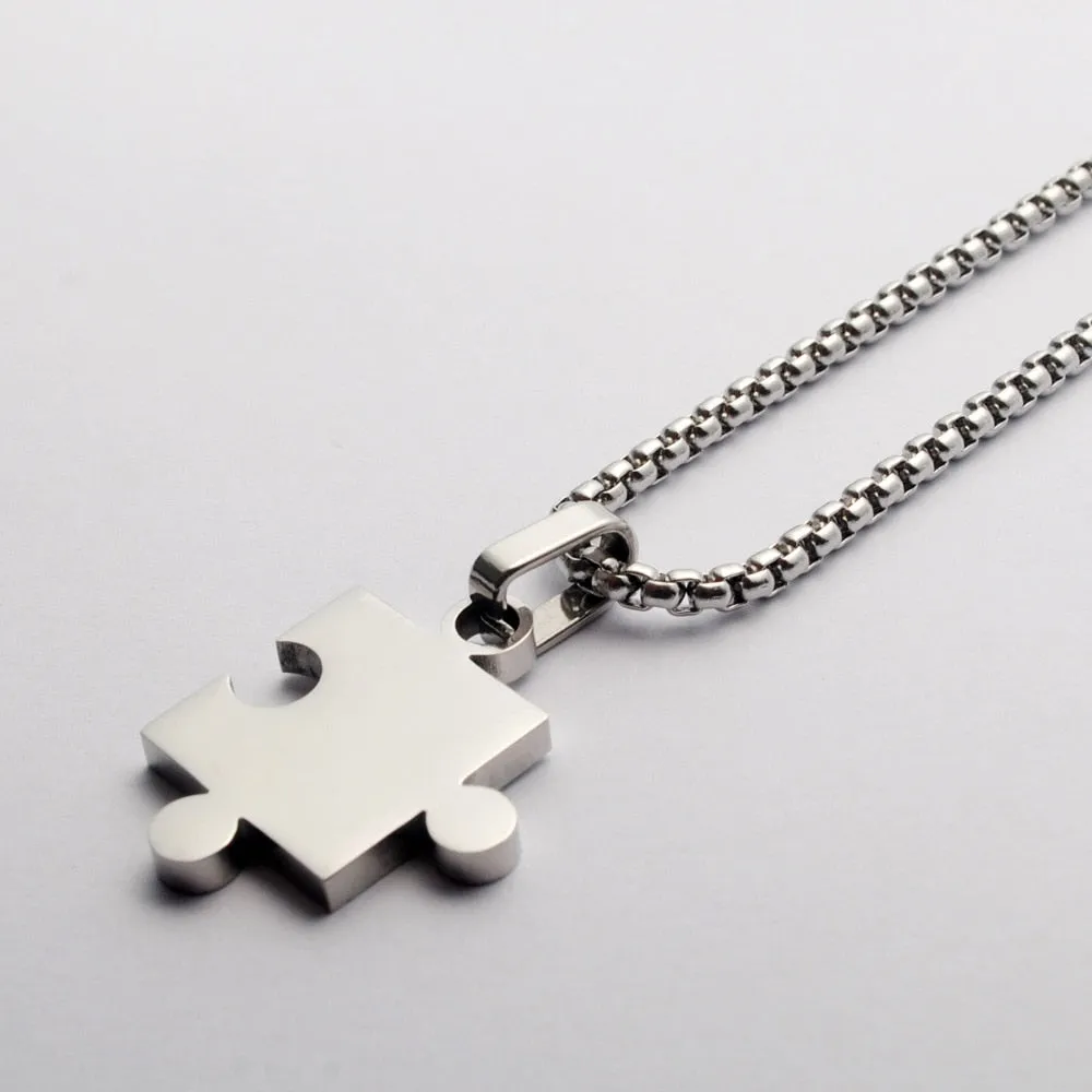 You're My Missing Puzzle Piece Couple Necklaces